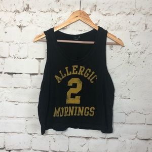 Allergic 2 Mornings crop tank top size large